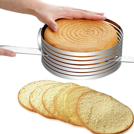 Layered Stainless Steel Adjustable Round Cake Cutter